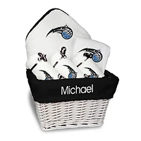 Newborn & Infant White Orlando Magic Personalized Medium Gift Basket