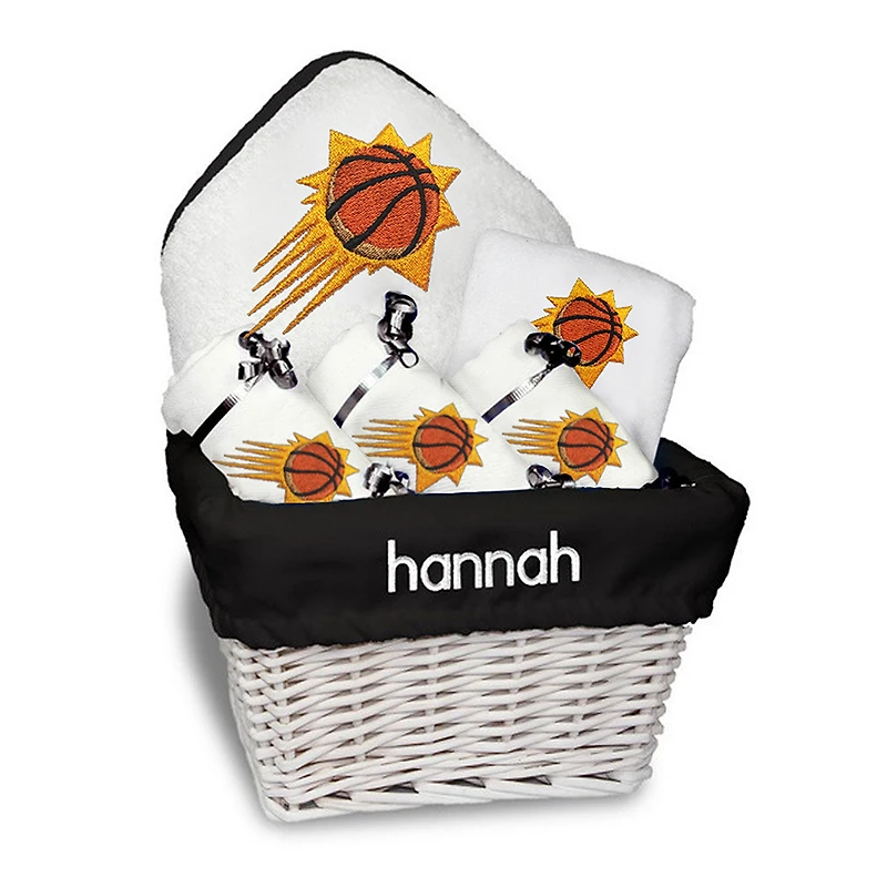 Newborn & Infant White Phoenix Suns Personalized Medium Gift Basket
