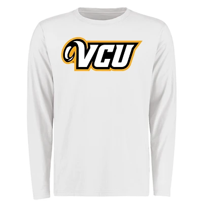 Men's White VCU Rams Primary Logo Long Sleeve T-Shirt