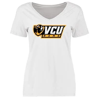 Women's White VCU Rams Combo Logo T-Shirt