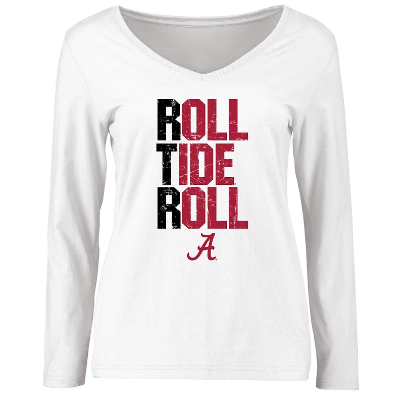 Women's White Alabama Crimson Tide RTR Long Sleeve T-Shirt