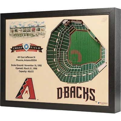 Arizona Diamondbacks 25.5" x 19.5" Chase Field Stadium Views Wall Art