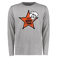 Men's Ash Oklahoma State Cowboys Pete's Posse Long Sleeve T-Shirt