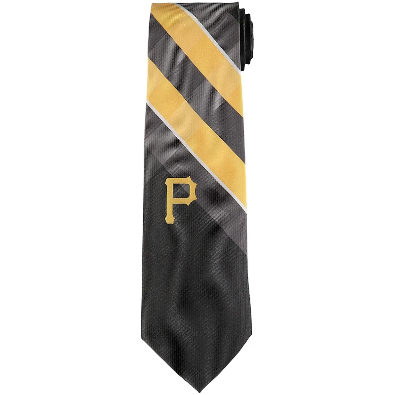 Men's Pittsburgh Pirates Woven Poly Grid Tie