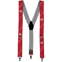 Men's Red Nebraska Huskers Suspenders