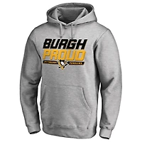 Men's Ash Pittsburgh Penguins Hometown Collection Burgh Proud Pullover Hoodie
