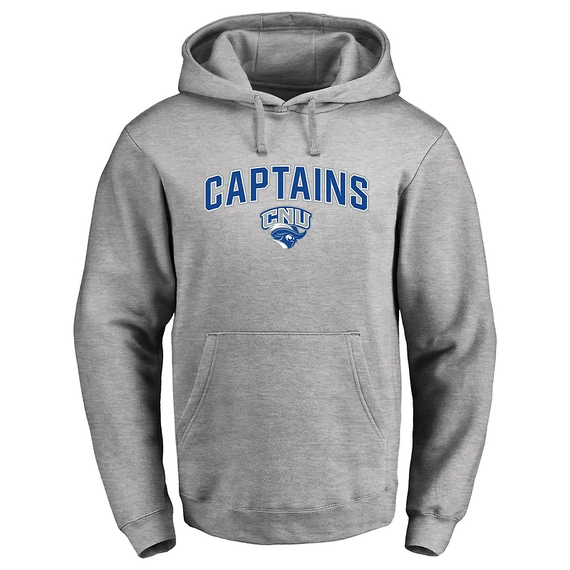 Men's Ash Christopher Newport Captains Proud Mascot Pullover Hoodie
