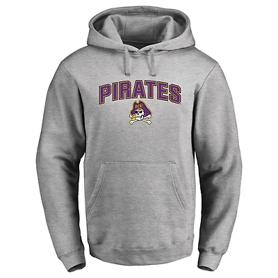 Men's Ash East Carolina Pirates Proud Mascot Pullover Hoodie