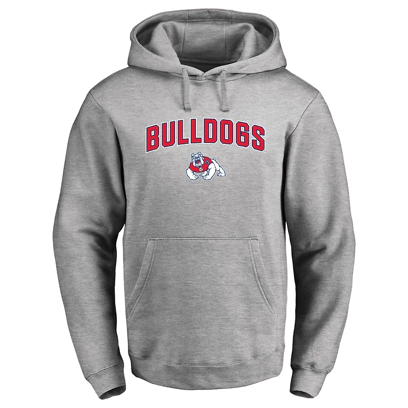 Men's Ash Fresno State Bulldogs Proud Mascot Pullover Hoodie