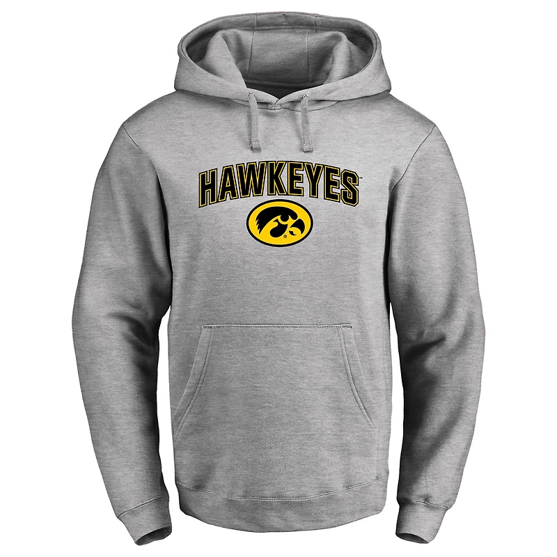 Men's Ash Iowa Hawkeyes Proud Mascot Pullover Hoodie