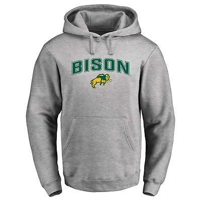 Men's Ash NDSU Bison Proud Mascot Pullover Hoodie