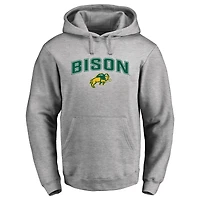 Men's Ash NDSU Bison Proud Mascot Pullover Hoodie