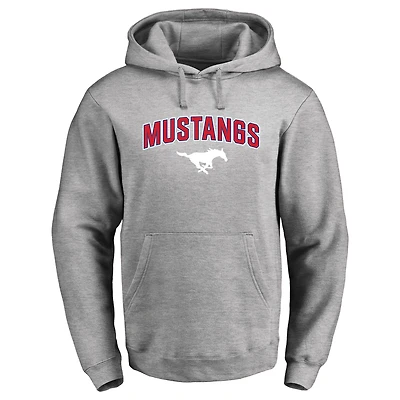 Men's Ash SMU Mustangs Proud Mascot Pullover Hoodie