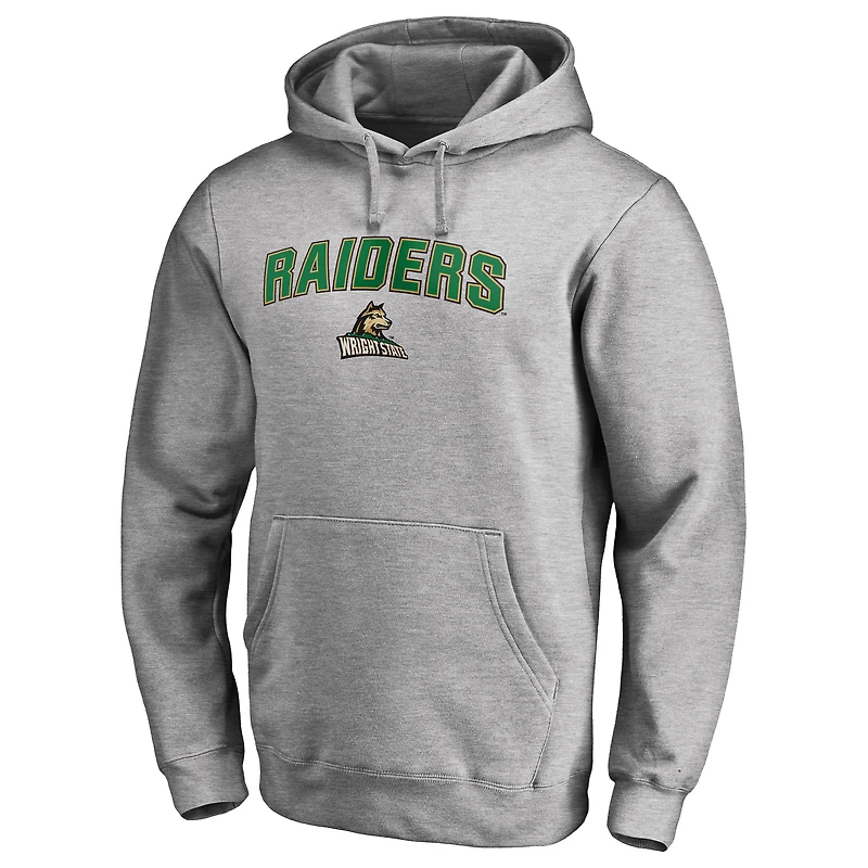 Men's Ash Wright State Raiders Proud Mascot Pullover Hoodie