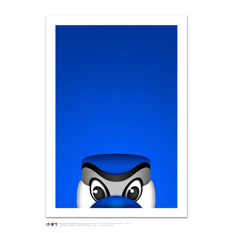 Toronto Blue Jays Ace 14" x 20" Minimalist Mascot Art Giclee