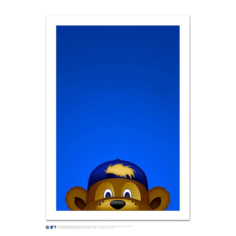 Chicago Cubs Clark the Cub 14" x 20" Minimalist Mascot Art Giclee