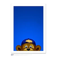 Chicago Cubs Clark the Cub 14" x 20" Minimalist Mascot Art Giclee