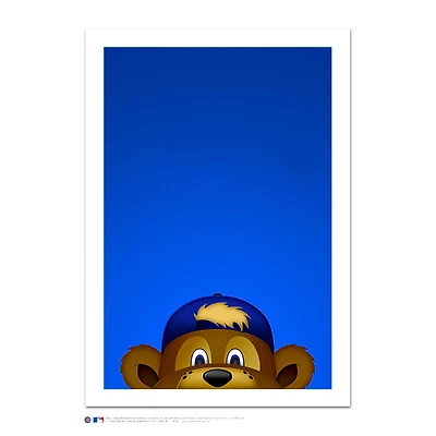 Chicago Cubs Clark the Cub 14" x 20" Minimalist Mascot Art Giclee