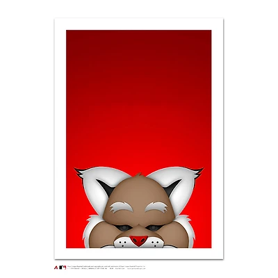 Arizona Diamondbacks Baxter the Bobcat 14" x 20" Minimalist Mascot Art Giclee