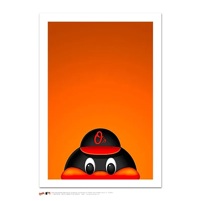 Baltimore Orioles Oriole Bird 14" x 20" Minimalist Mascot Art Giclee