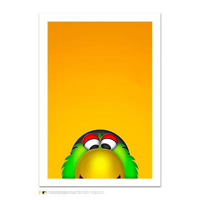 Pittsburgh Pirates Pirate Parrot 14" x 20" Minimalist Mascot Art Giclee