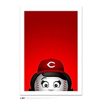 Cincinnati Reds Rosie Red 14" x 20" Minimalist Mascot Art Giclee