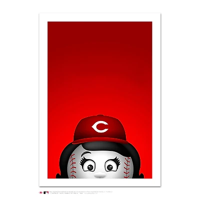 Cincinnati Reds Rosie Red 14" x 20" Minimalist Mascot Art Giclee