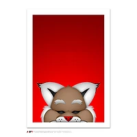 Arizona Diamondbacks Baxter the Bobcat 24" x 32" Minimalist Mascot Art Giclee