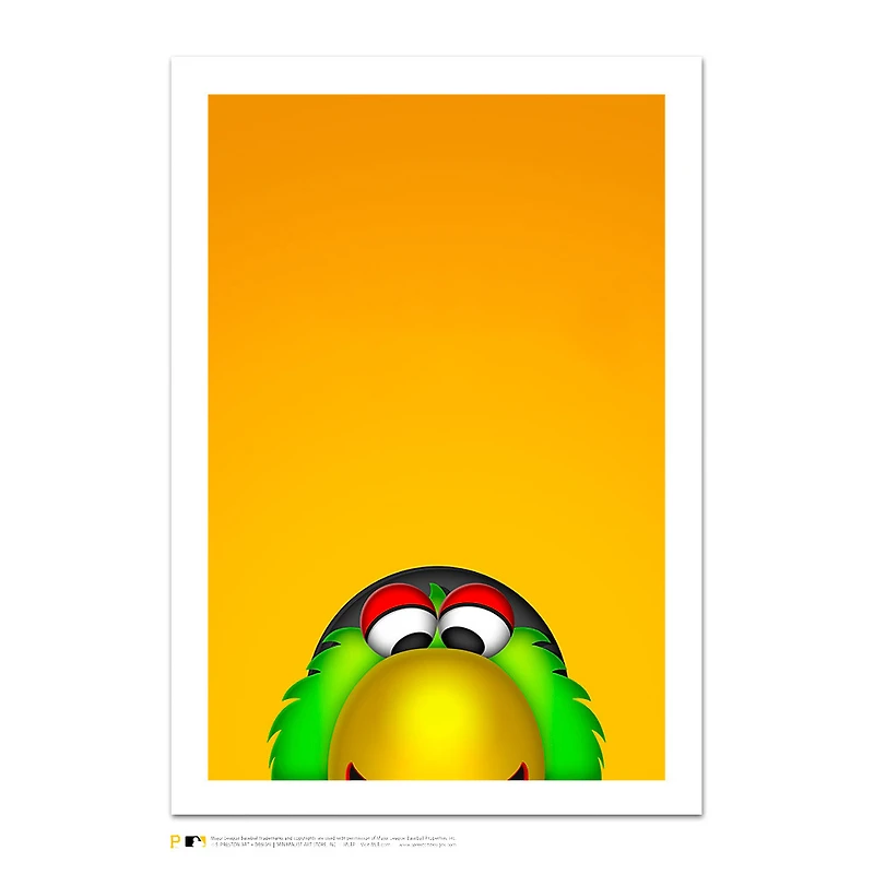 Pittsburgh Pirates Pirate Parrot 24" x 32" Minimalist Mascot Art Giclee