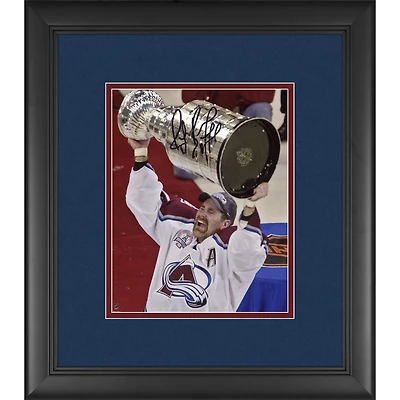 Ray Bourque Colorado Avalanche Framed Autographed 8" x 10" Raising Stanley Cup Photograph
