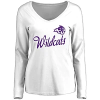 Women's White Abilene Christian University Wildcats Dora Long Sleeve T-Shirt