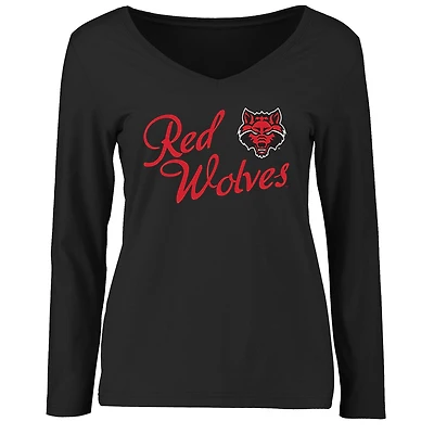 Women's Black Arkansas State Red Wolves Dora Long Sleeve T-Shirt