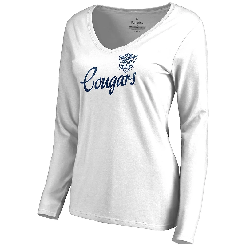Women's White BYU Cougars Dora Long Sleeve T-Shirt