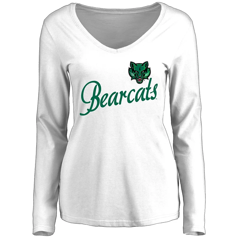 Women's White Binghamton Bearcats Dora Long Sleeve T-Shirt