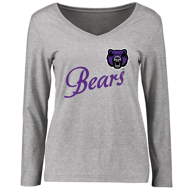 Women's Ash Central Arkansas Bears Dora Long Sleeve T-Shirt