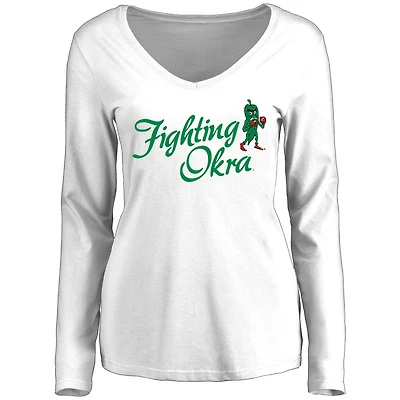 Women's White Delta State Statesmen Dora Long Sleeve T-Shirt