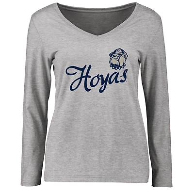 Women's Ash Georgetown Hoyas Dora Long Sleeve T-Shirt