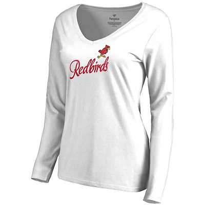 Women's White Illinois State Redbirds Dora Long Sleeve T-Shirt