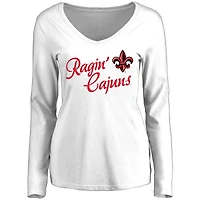 Women's White Louisiana-Lafayette Ragin Cajuns Dora Long Sleeve T-Shirt