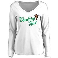 Women's White Marshall Thundering Herd Dora Long Sleeve T-Shirt