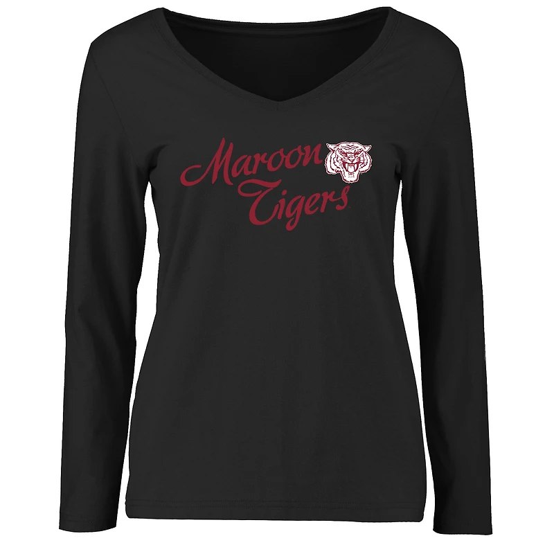 Women's Black Morehouse Maroon Tigers Dora Long Sleeve T-Shirt