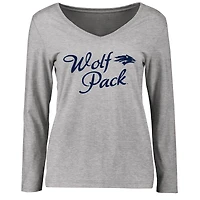 Women's Ash Nevada Wolf Pack Dora Long Sleeve T-Shirt