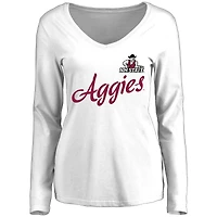 Women's White New Mexico State Aggies Dora Long Sleeve T-Shirt