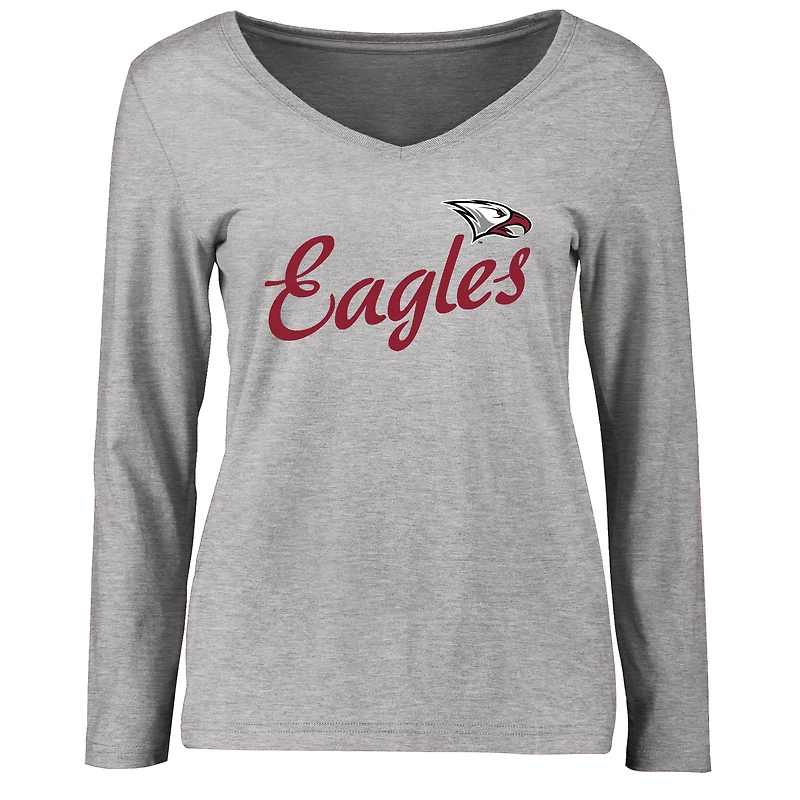 Women's Ash North Carolina Central Eagles Dora Long Sleeve T-Shirt
