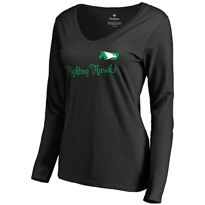 Women's Black North Dakota Dora Long Sleeve T-Shirt