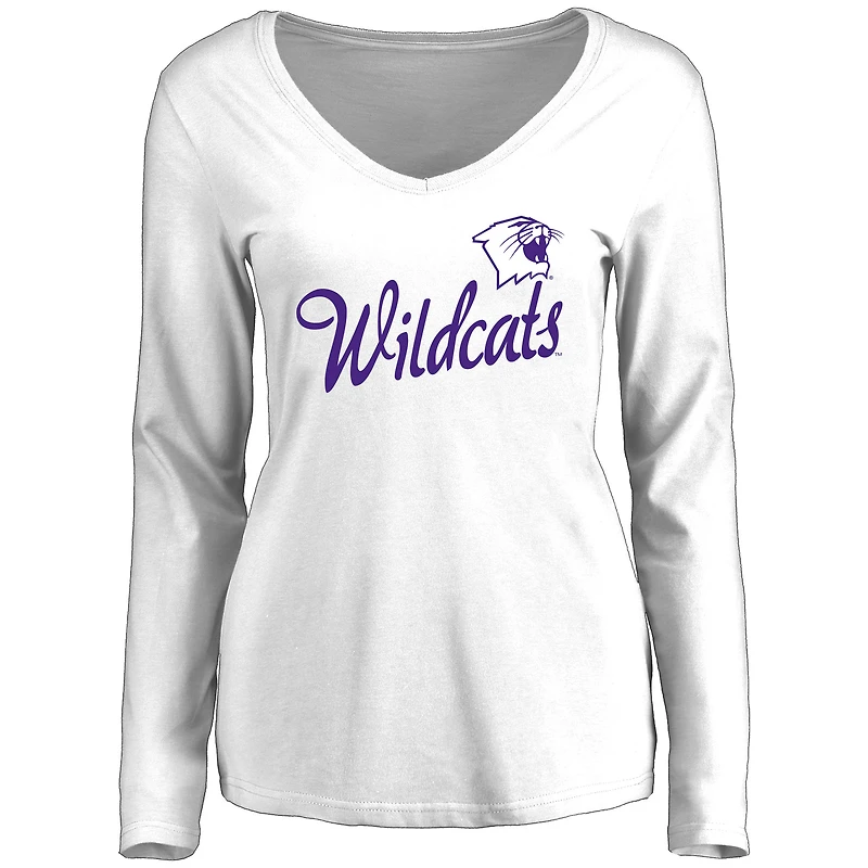 Women's White Northwestern Wildcats Dora Long Sleeve T-Shirt
