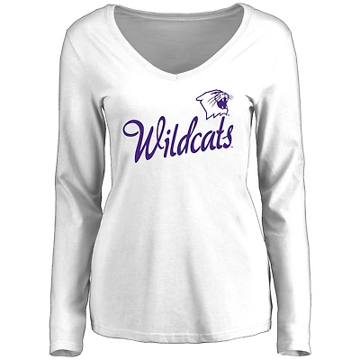 Women's White Northwestern Wildcats Dora Long Sleeve T-Shirt