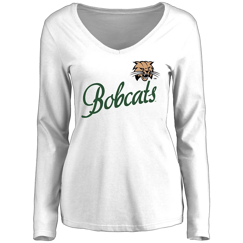 Women's White Ohio Bobcats Dora Long Sleeve T-Shirt