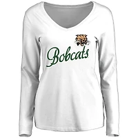 Women's White Ohio Bobcats Dora Long Sleeve T-Shirt