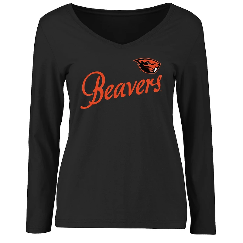 Women's Black Oregon State Beavers Dora Long Sleeve T-Shirt
